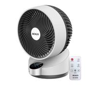 SOGO Ventilador de Sobremesa 50W - Función de Circulacion de Vortice con 3 Modos de Ventilado con Inclinación - Motor Silencioso y temporizador 12H