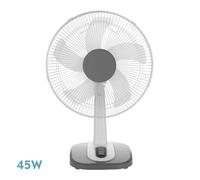 Iluminashop 349574 Ventilador de Sobremesa 45W Blanco/Gris