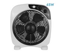 Ventilador sobremesa borja 45w blanco/negro 3vel. 5 aspas temporizador