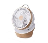 Abrila Petirrojo Blanco-Madera 25W - Ventilador De Sobremesa 3 Aspas