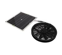 Ventilador Solar, Aire Acondicionado Solar con Panel, Ventilador, Cubierta del, 4 Tornillos, 4 Tuercas, Junta y 8 Anillo de Goma de 100W 2A Kit de de Paneles Solares Accesorios de Pollo para