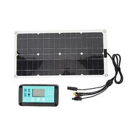 Ventilador Solar, Cargadores Solares para Múltiples Dispositivos Paneles Solares Portátiles con Panel Solar, Controlador, Manual del Usuario de 12V/24V/48V Silicon Monocristalino, Panel ABS