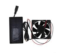 Ventilador solar compacto para gestión del clima de invernadero, ventilación de refugio de mascotas, refrigeración de pollos, flujo de aire interior de RV, clasificación Pmax de 0.8 W
