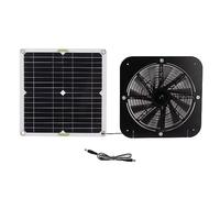 Ventilador solar con energía solar de 13.5 pulgadas, Ventilador de escape de panel solar redondo de enfriamiento de 100W, mini ventilador portátil de 3000 rpm para perros de pollo