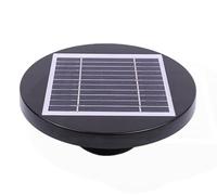 Ventilador Solar Extractor de Aire Autónomo - 2,5W - Para Contenedor, Autocaravana, Invernadero, WC Móvil, Casa Móvil, Cabaña, Cabañón, Caravana, Furgoneta, Ático - Impermeable - Flujo 55 m³/h