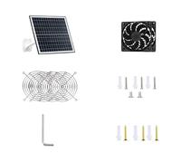 Ventilador solar inteligente para cooperativas de pollo de 20 W, ajuste automático de velocidad, mantener un ambiente ideal, refrigerador de colaboración solar
