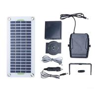 Ventilador solar portátil de 12 V 30 W para calor en vehículos, barcos, campamentos y otros lugares fuera de la red