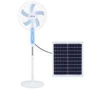 Ventilador solar portátil, ventilador de pedestal oscilante de 16 pulgadas, ventilador de piso recargable de 3 velocidades para uso en exteriores e interiores