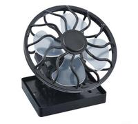 Ventilador solar recargable para uso en exteriores, para viajes y días de relajación (parte inferior cuadrada)