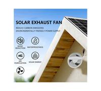 Ventilador Solar Silencioso de Alta Velocidad de 4 Pulgadas de New con Panel de 8 W, Ventilador de Escape Solar para Gallineros, Invernaderos y