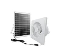 Ventilador Solar Silencioso de Alta Velocidad de 6 Pulgadas con Panel de 8 W, Ventilador de Escape Solar para Gallineros, Invernaderos y Cobertizos B