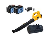 Ventilador, Soplador de Aire inalámbrico la Industria velocidades 320 CFM, barredora Hojas Nieve, Herramientas Piezas jardín, Polvo for el Cuidado del césped for batería 21V(6.0-2 Batteries-Bag)