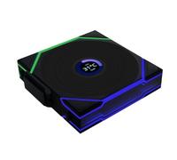 Ventilador suplementario Lian-Li UNI FAN TL 120mm PWM ARGB sin cables LCD y diseño negro