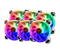Talius Iris Spectrum ARGB/Cronos ventiladores 120 mm. Efectos de barrido, pulso, espiral. Doble Aro led. Conexión 6 pines. (6 FAN WHITE)