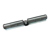 Ventilador tangencial doble longitud 645 mm, tamaño de la boquilla: 2 x 274 x 40 mm, para estufa de pellets
