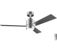 Cecotec Ventilador de Techo con Luz EnergySilence Aero 4850 Style Steel. 30 W, Diámetro 48" con 3 Aspas, Mando a Distancia, Motor DC, 6 Velocidades, Modo Winter-Summer y Natural Breeze
