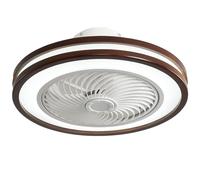 Ventilador Techo Con Luz Madera Silencioso Lámpara Con Ventilador Regulable 6 Velocità Lampara De Ventilador De Techo Invisible Sin Aspas Función De Memoria Motor DC Verano Invierno Reversible