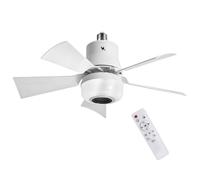 Ventilador techo para dormitorio Altavoz inalámbrico floral 3 velocidades