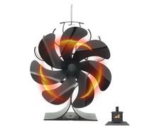 Ventilador termoeléctrico para chimenea con 7 aspas, funcionamiento silencioso, mejora el flujo de calor y la el combustible