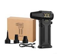 Ventilador turbo de alto rendimiento 130000 RPM, motor sin escobillas de 220 W, ventilador con batería de 8000 mAh, regulación de flujo de aire sin niveles para industria y secadora
