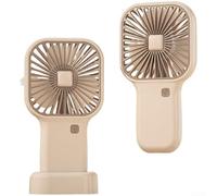 Ventilador turbo portátil de mano para mini ventilador eléctrico con pantalla LED, fuerte flujo de aire para conciertos, camping, rosa (rosa)