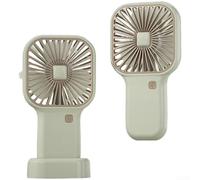 Ventilador turbo portátil de mano para mini ventilador eléctrico con pantalla LED, fuerte flujo de aire para conciertos, camping, color rosa (verde)