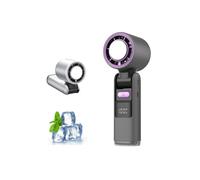 Ventilador turbo portátil plegable con 100 velocidades ajustables, pantalla LED, mini ventilador de escritorio de alta velocidad para viajes