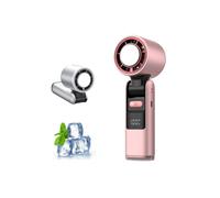 Ventilador turbo portátil y plegable con 100 velocidades, pantalla LED, mini ventilador de alta velocidad para viajes, oficina, camping y ho