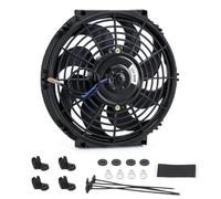 Ventilador Universal Eléctrico Radiador Eléctrico Reversible Delgado Universal 10 Pulgadas 12V 80W Ventilador Atuo Vaivén Con Kit Montaje Tipo S De 10"(With mounting kit)