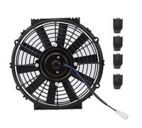 Ventilador Universal Eléctrico Universal Ventilador Refrigeración Eléctrico Coche Radiador Ventilador Refrigeración Eléctrico Delgado De 10 Pulgadas 24V 80W 2100RPM 10 Cuchillas Rectas