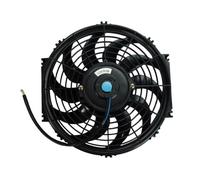 Ventilador Universal Eléctrico Ventilador Delgado Universal De 12 Pulgadas Ventiladores Refrigeración Radiador Eléctrico Empuje Tracción Kit De Montaje De 12V 80W 2000 RPM Negro