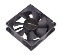 UNYKAch Ventilador de ordenador 120 mm – 1200 RPM, 4 pines, 7 aspas, negro, silencioso