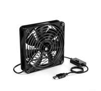 Ventilador USB de 3 velocidades para una refrigeración óptima de PC y para armarios AV, volumen de aire ajustable para necesidades específicas (120 mm)