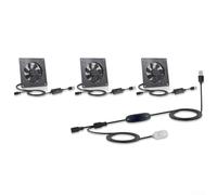 Ventilador USB de temperatura regulada de 0 a 60 °C con modo bajo silencioso de 19,3 dB para aplicaciones de cuidado de plantas de cine en casa y entorno de mascotas (U03T1225JGX3)