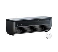 Ventilador Usb Inalámbrico de Pared, Enfriador de Aire Recargable de 3 Velocidades con Control Remoto, Ventilador de Aire Acondicionado Portátil Sin Conductos for Dormitorio(Gray)