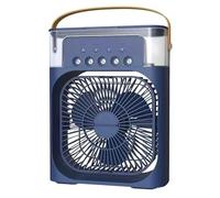 Ventilador USB Mini Aire Acondicionado de Mesa con Pulverizador de Agua, Difusor de Aroma, Humidificador Temporizador, Apagado Automático, Giratorio, LED 7 colores, Silencioso, Portátil, Casa,