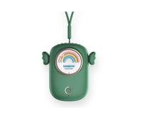 Ventilador USB portátil pequeño, carga manual, sin hojas, para deportes al aire libre, ventilador de cuello colgante, equipo de refrigeración