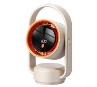Ventilador USB portátil sin aspas con oscilación automática de 60 grados, 100 grados para niveles de velocidad, flujo de aire fuerte, bajo ruido, compacto, ligero, 14,8 x 10 x 25 cm, para escritorio