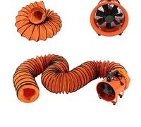 Ventilador utilitario portátil de alta velocidad con conducto de extracción portátil de alta resistencia para sótanos, talleres, almacenes y ventilación de espacios confinados(30cm,3m)