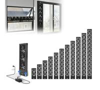 Ventilador vertical de ventana corredera, sin perforación, velocidad del viento ajustable, funcionamiento silencioso, diseño de malla desmontable fácil de limpiar for el hogar(B,100-105cm)
