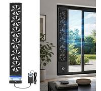 Ventilador Vertical Delgado para Ventanas Correderas, Perfil Ultrafino, Ventilación Reversible, Diseño Impermeable, para Autocaravanas, Instalación Sin Herramientas(24.41-29.13in)