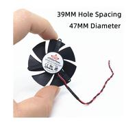 Ventilador VGA de alta calidad, ultra silencioso, 45 mm de diámetro, aspas de 47 mm, espacio entre orificios de 39 mm, 12 V, 2 pines.