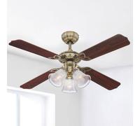 Ventilador Westinghouse con luz «Princess Trio», de madera, silencioso