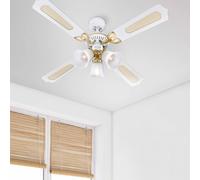 Ventilador Westinghouse Princess Trio, blanco, silencioso, Ø 105 cm