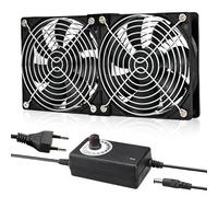 Ventilador WIYETY de 120 mm con control de velocidad, ventilador de enfriamiento sin escobillas de 220 V con tapa metálica, ventilador de extracción silencioso para computadora(2)