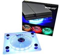 Ventilador Wowled con LED RGB, por USB, soporte refrigerador para PS4, Playstation 4, accesorio con minicontrolador para consola o portátil