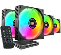 Pack 4 Ventiladores Mars Gaming MF-SI4KIT/ 12cm + HUB + Mando a Distancia/ ARGB