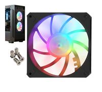 Ventiladores de carcasa de computadora | COOLER DE FUNDA - Enfriadores de CPU silenciosos RGB de perfil poco profundo para uso en el hogar y el lugar de trabajo, herramienta de optimización de flujo