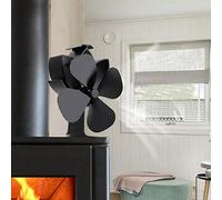 VENTILADORES DE CHIMENEA, DE AHORRO ENERGÉTICO DE 4 HOJAS SIN BATERÍA, PARA HORNO DE LEÑA