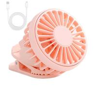 Ventiladores de clip, mini ventilador portátil para cochecito, 3 velocidades, pequeña herramienta de refrigeración recargable que funciona con pilas para cinta de correr, golf, transportadores de